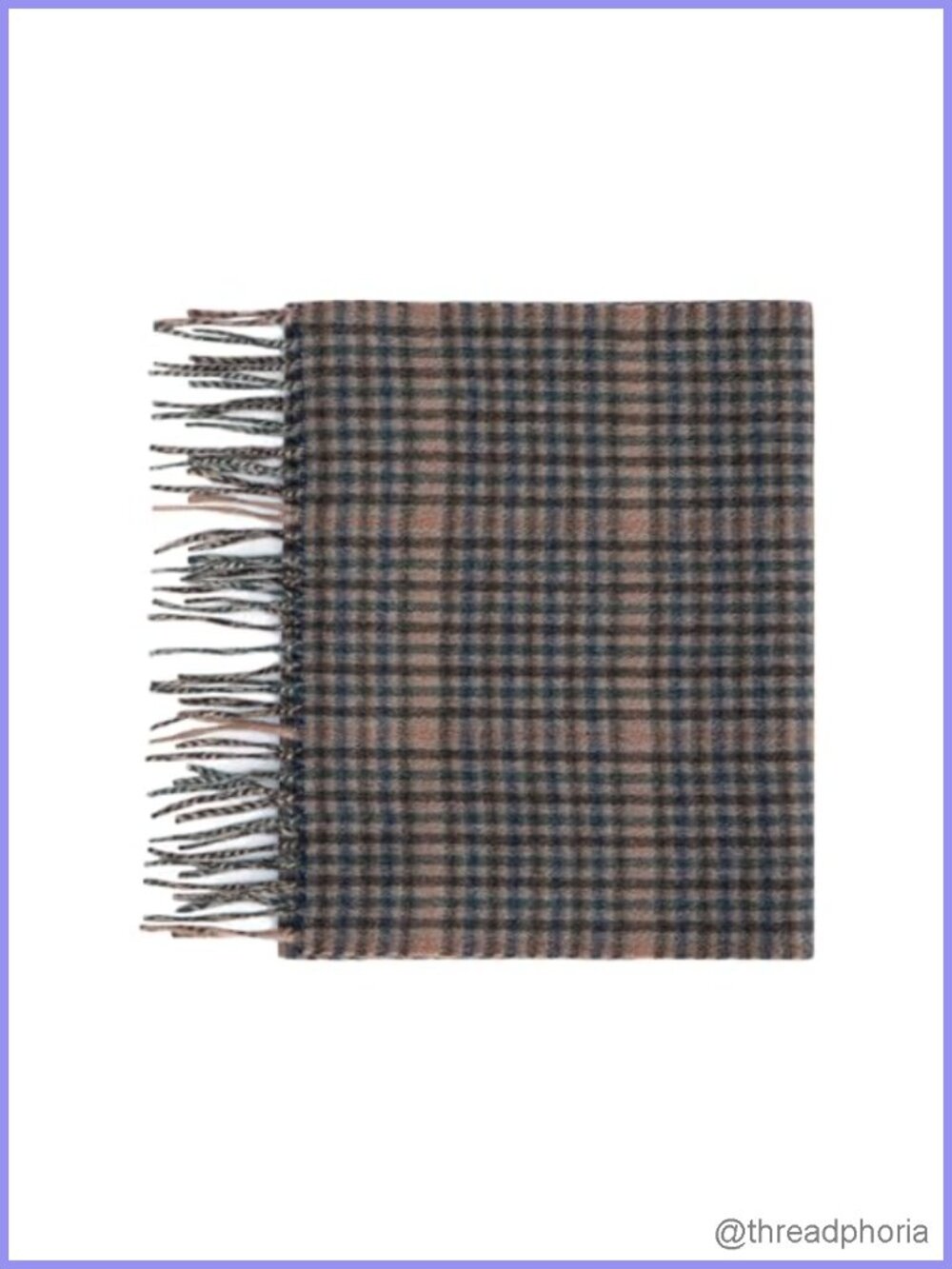 100% Cashmere 2-Ply Plaid Scarf - Gift for Women & Men - Warm Winter Wrap